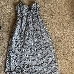 COS blue and White Geometric Maxi Dress